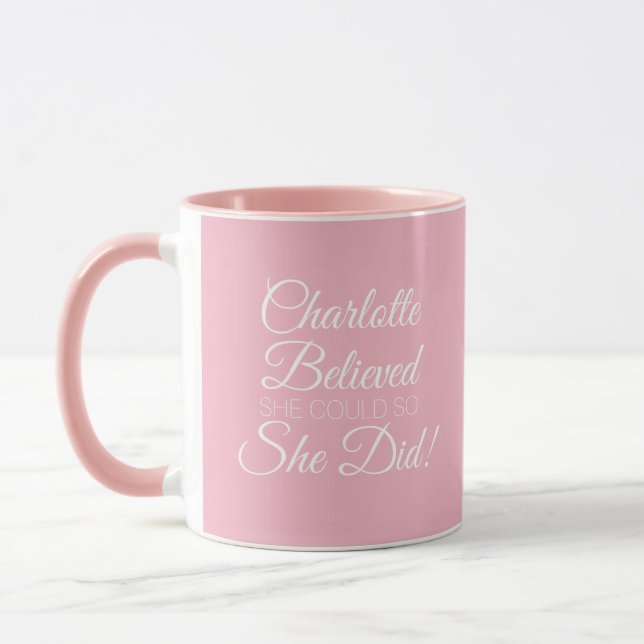 Caneca Ela Acreditava Que Pudesse Rosa (Esquerda)