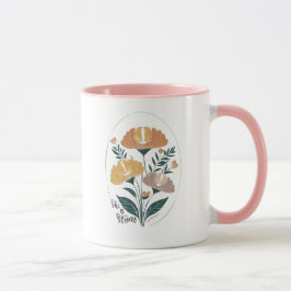 Caneca Ela é forte Psalm Boho Christian Inspirational T