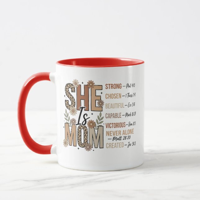 Caneca Ela é Mamãe | Presente de Mamãe com Estampa (Esquerda)