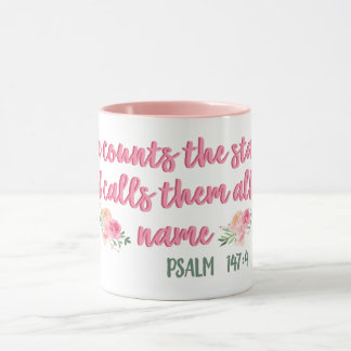 Caneca Ele Conta A Escritura Das Estrelas // Verso Da Bíb