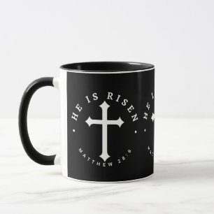 Caneca Ele é a Escritura de Bíblias Risen da Ressurreição