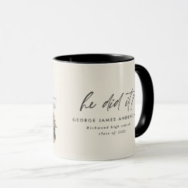 Caneca Ele fez isso com a moderna graduação de fotos, cre