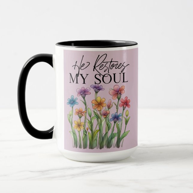 Caneca Ele Restaura a Minha Alma (Esquerda)