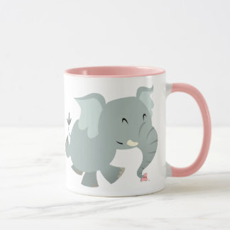 Caneca Elefante de Cartoon Bonito e Joyful