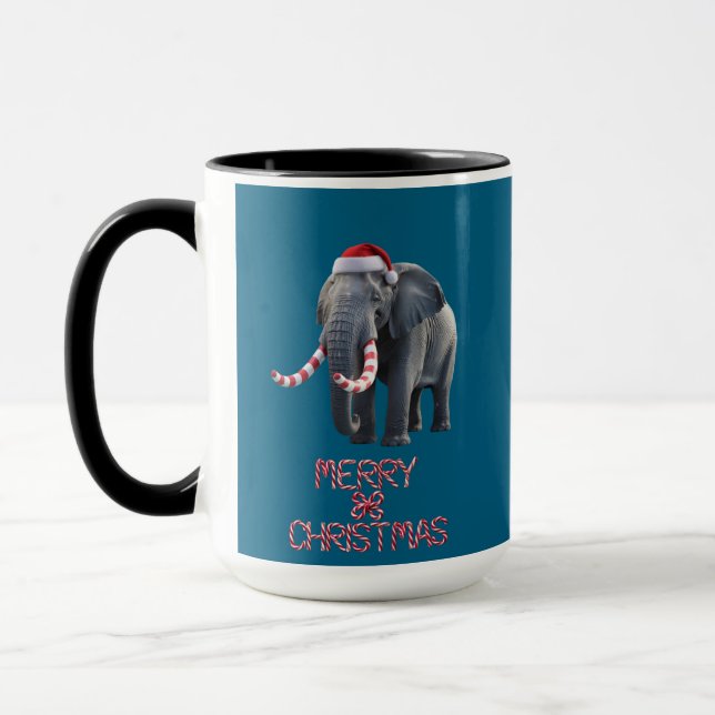 Caneca Elefante de Natal (Esquerda)