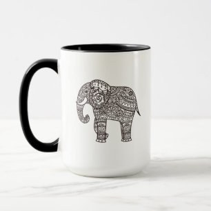 Caneca Elefante decorativo do estilo