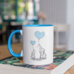 Caneca Elefante Mãe e Dia de as mães Azul Bebê Chá de fra<br><div class="desc">Esta design foi criada por meio da alteração digital de uma das minhas pinturas únicas fluidas acrílicas. Ele pode ser personalizado clicando no botão personalizar e adicionando um nome, iniciais ou suas palavras favoritas. Entre em contato comigo em colorflowcreations@gmail.com se você quiser usar este design em outro produto. Compre minha...</div>