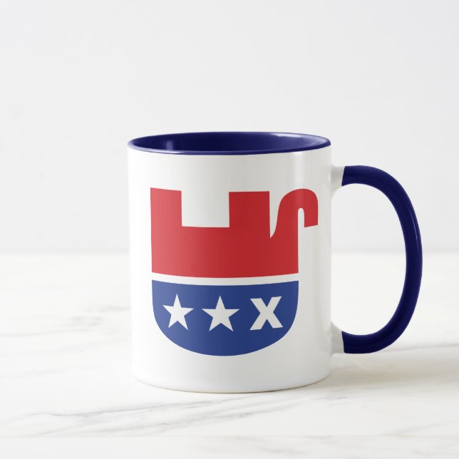 Caneca Elefante Morto Republicano Anti-Trump GOP (Direita)
