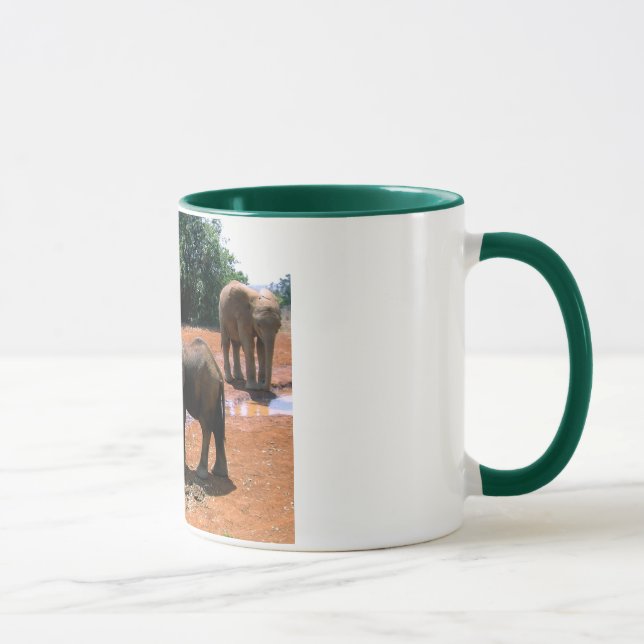 CANECA ELEFANTE QUE ESTÁ SENDO ALIMENTADO DENTRO KENYA (Direita)