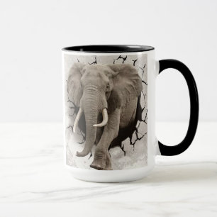 Caneca Elefante quebrando a parede