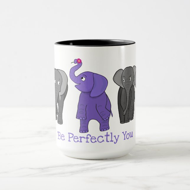 Caneca Elefante Roxo "Seja Perfeitamente Você" (Centro)