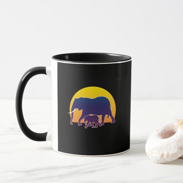 Caneca Elefantes Sunset (Com Donut)