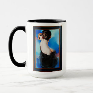 Caneca Elegância de preto por Rolf Armstrong