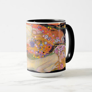 Caneca Elegância Eterna: Serpentes de Água de Gustav Klim