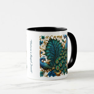Caneca "Elegância Pavão Dançante"