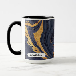 Caneca Elegant Aesthetic Gold Vein Luxe Agate Marble