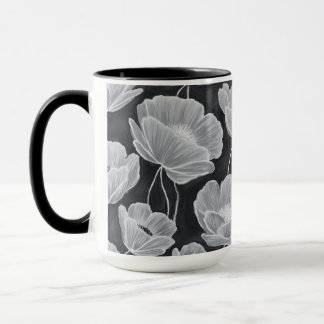 Caneca Elegant and Whimsical Poppies