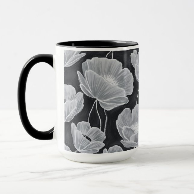 Caneca Elegant and Whimsical Poppies (Esquerda)