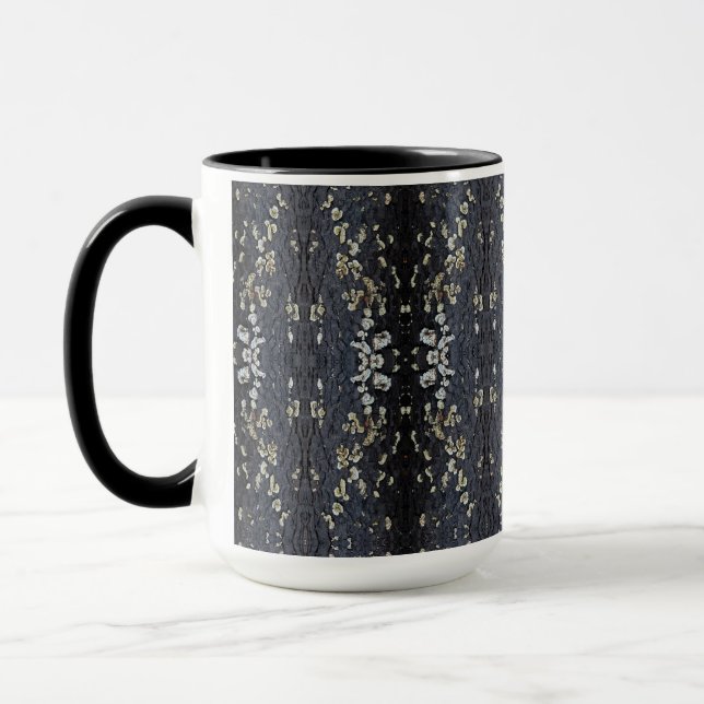 Caneca Elegant Black Lace Tree Bark Patterned (Esquerda)