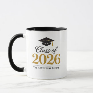 Caneca Elegant Class of 2026 Graduation Gift Mug
