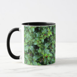 Caneca Elegant Holly Berry Pattern Christmas Home Decor