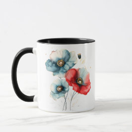 Caneca Elegant Pastel Watercolor Floral Illustration