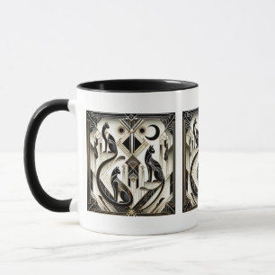 Caneca Elegante Art Deco cat