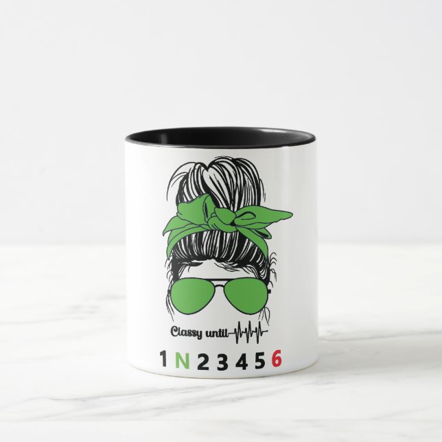 Caneca Elegante Até... Moto Engraçada (Centro)