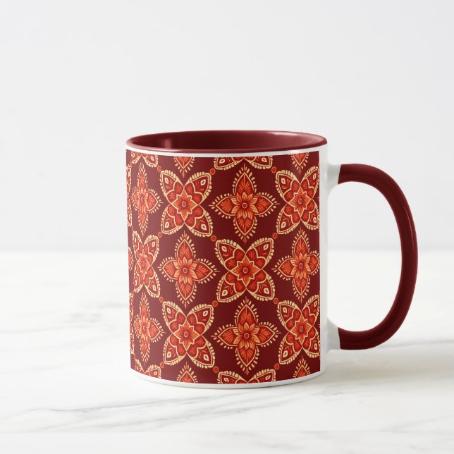 Caneca Elegante Boho Chic Floral (Direita)