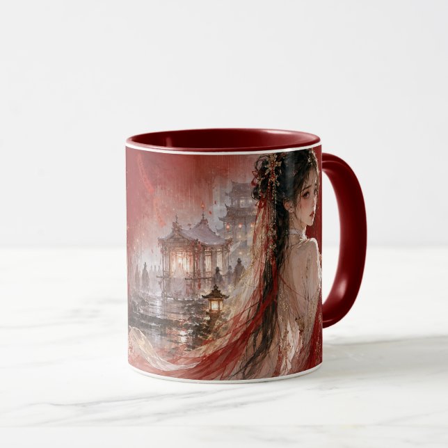 Caneca Elegante Bridalcore Fantasia (Frente Esquerda)