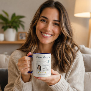 Caneca Elegante Correspondência de Cuidados Apreciação de