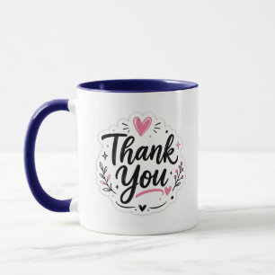 Caneca Elegante de Agradecimento Belo Presente d