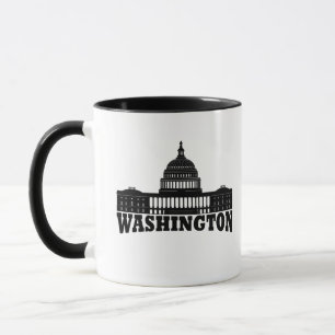 Caneca Elegante e Simples Roteiro Washington DC