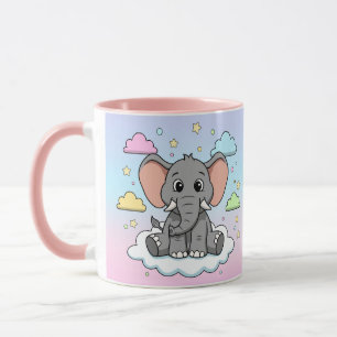 Caneca Elegante Elefante na Nuvem - Sou Ele-Fun-t Punição