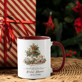 Caneca Elegante Festa de Chá de Noiva de Natal