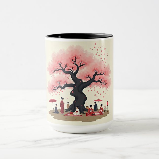 Caneca Elegante Flor de Cerejeira Hanami (Centro)
