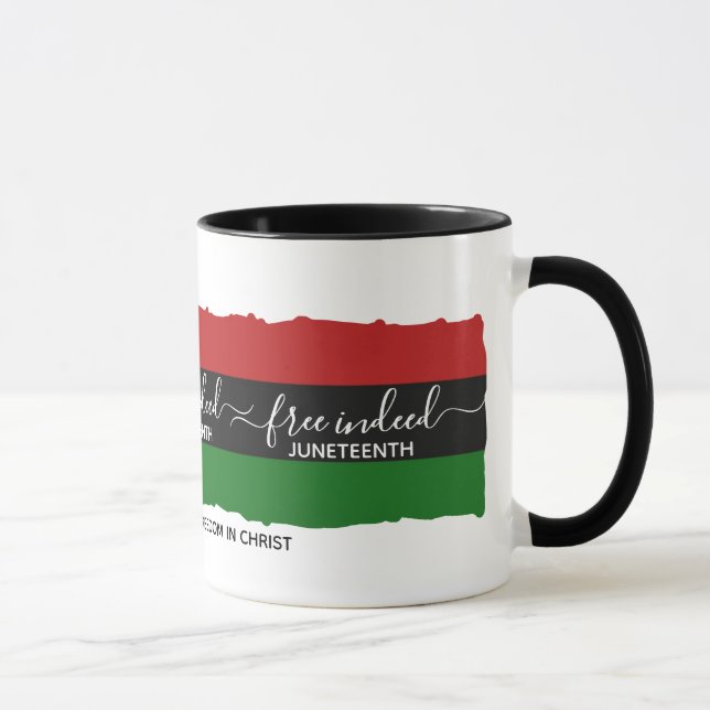 Caneca Elegante GRATUITO DE FATO Christian Juneteenth (Direita)