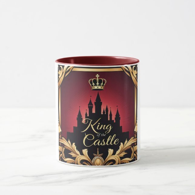 Caneca Elegante King Castle Silhouette Design Pai (Centro)