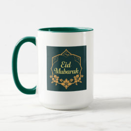 Caneca Elegante Minimalista Eid Mubarak – Verde Es