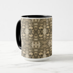 Caneca Elegante Moderno Dourado Mug Decorativo
