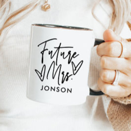 Caneca Elegante Script Personalizado Future Sra.