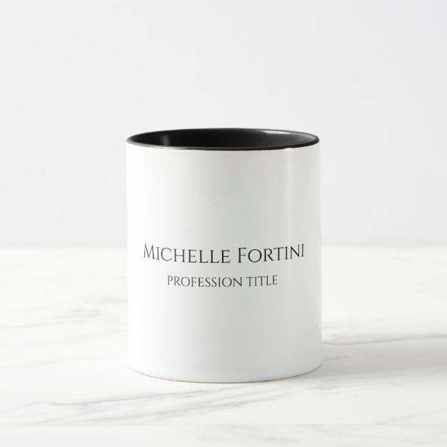 Caneca Elegante Simples Minimalista Simples (Centro)