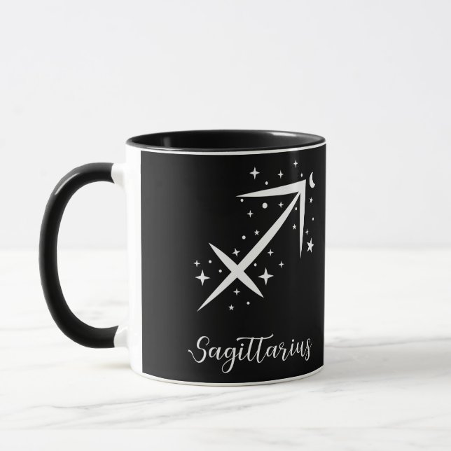 Caneca Elegante Sinal Zodíaco Negro Mug (Esquerda)