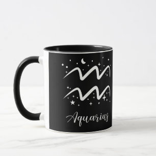 Caneca Elegante Sinal Zodíaco Negro Mug
