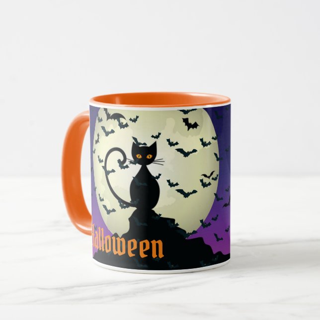 Caneca Elegante Spooky Halloween (Frente Esquerda)