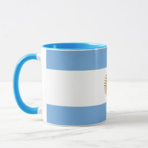 Caneca Elegante Vintage Argentino Bandeira Coberta Cerâmi