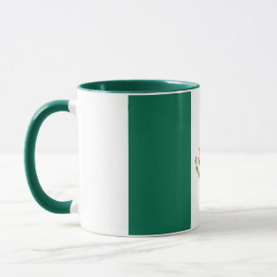 Caneca Elegante Vintage, Bandeira mexicana coberta de cer