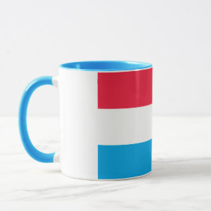 Caneca Elegante Vintage Luxemburgo Bandeira Coberta Cerâm