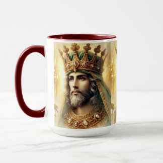 Caneca Elegante Watercolor de um rei sábio
