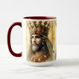 Caneca Elegante Watercolor de um rei sábio